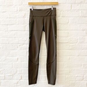 Lululemon || Miles Ahead Tight 28" Dark Olive Pocket Mesh Reflective‎ Leggings 4